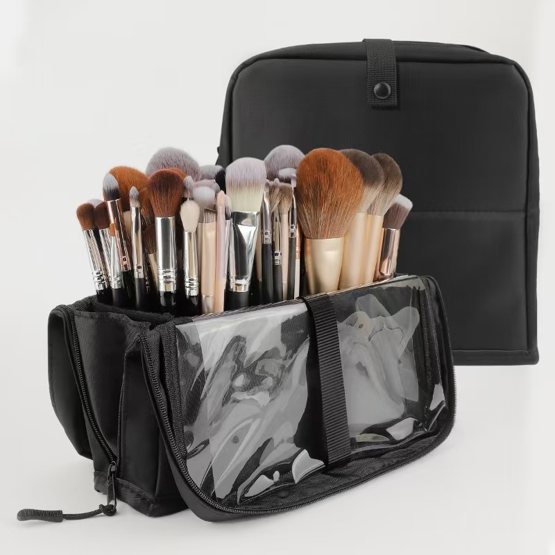 Beauty And Makeup Quotes - Große schwarze faltbare Make-up-Tasche mit 14–40