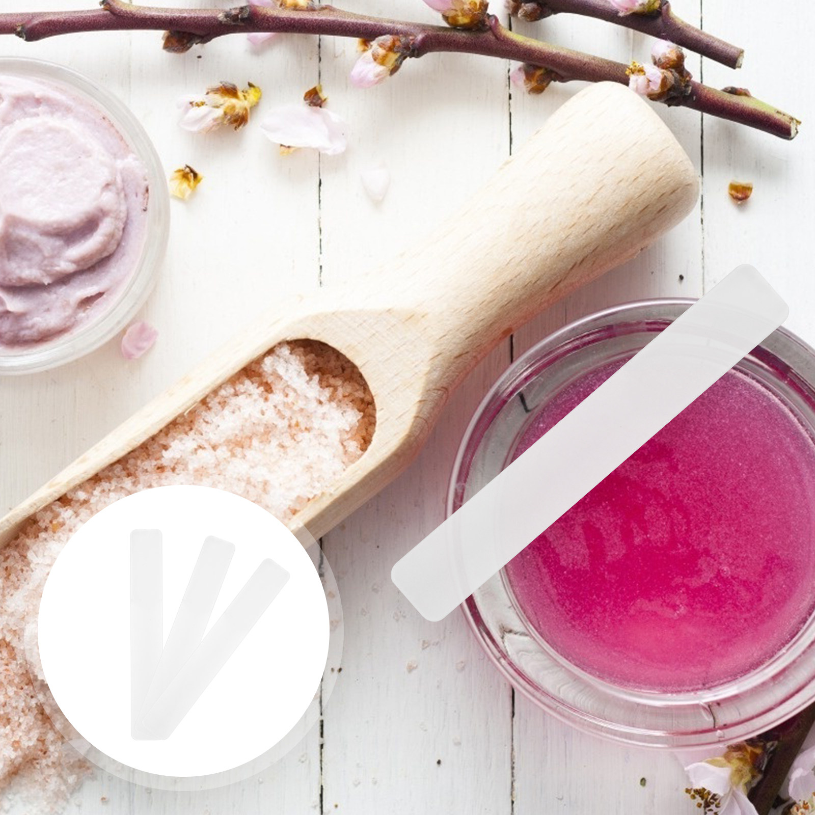 Beauty Makeup Tool - 50-teiliges Gesichtsmasken-Werkzeugset, Schlamm-Creme-Spatel, glatte Kunststoffschaber für