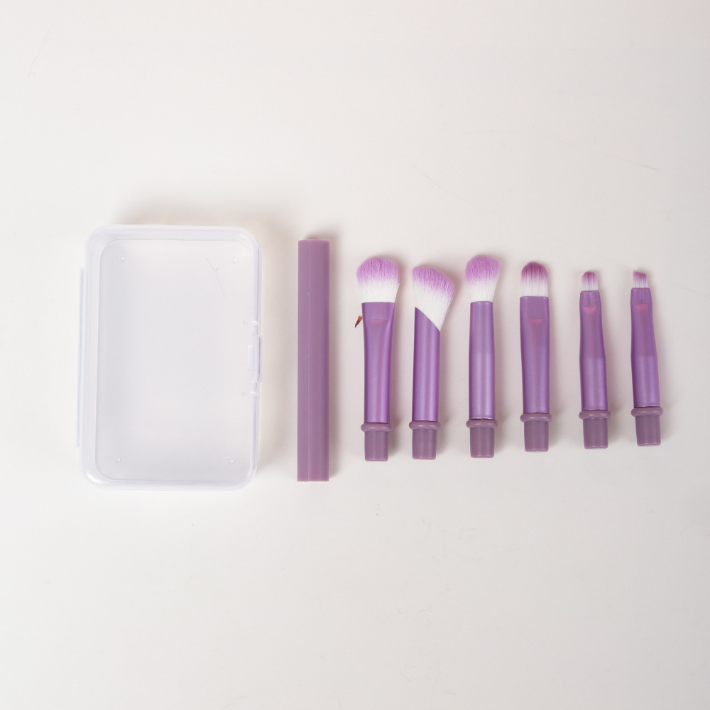 Beauty Works Makeup - Kompaktes Make-up-Pinsel-Set, modulares Reise-Schönheitswerkzeug, synthetisches Haar,