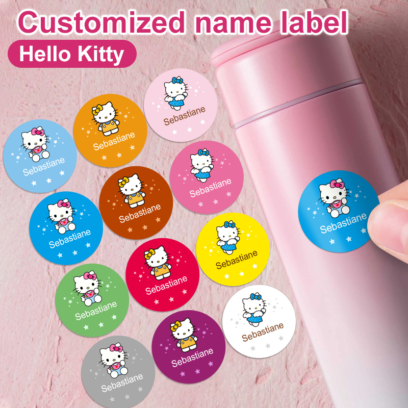 Beauty And Makeup Quotes - Benutzerdefinierte Hello Kitty Namensaufkleber – personalisierte