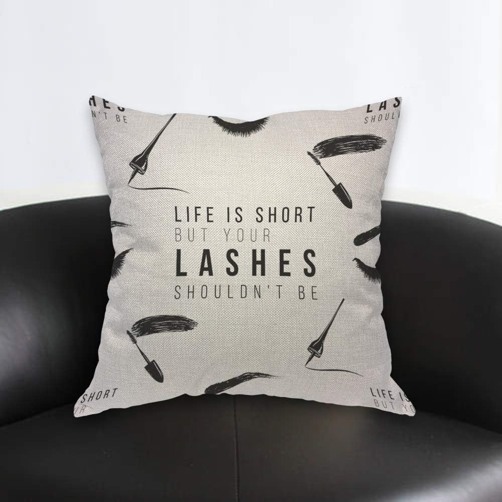 Lustiger Wimpern-Zitat-Kissenb – Beauty Makeup Quotes Funny Bewertung und Preis