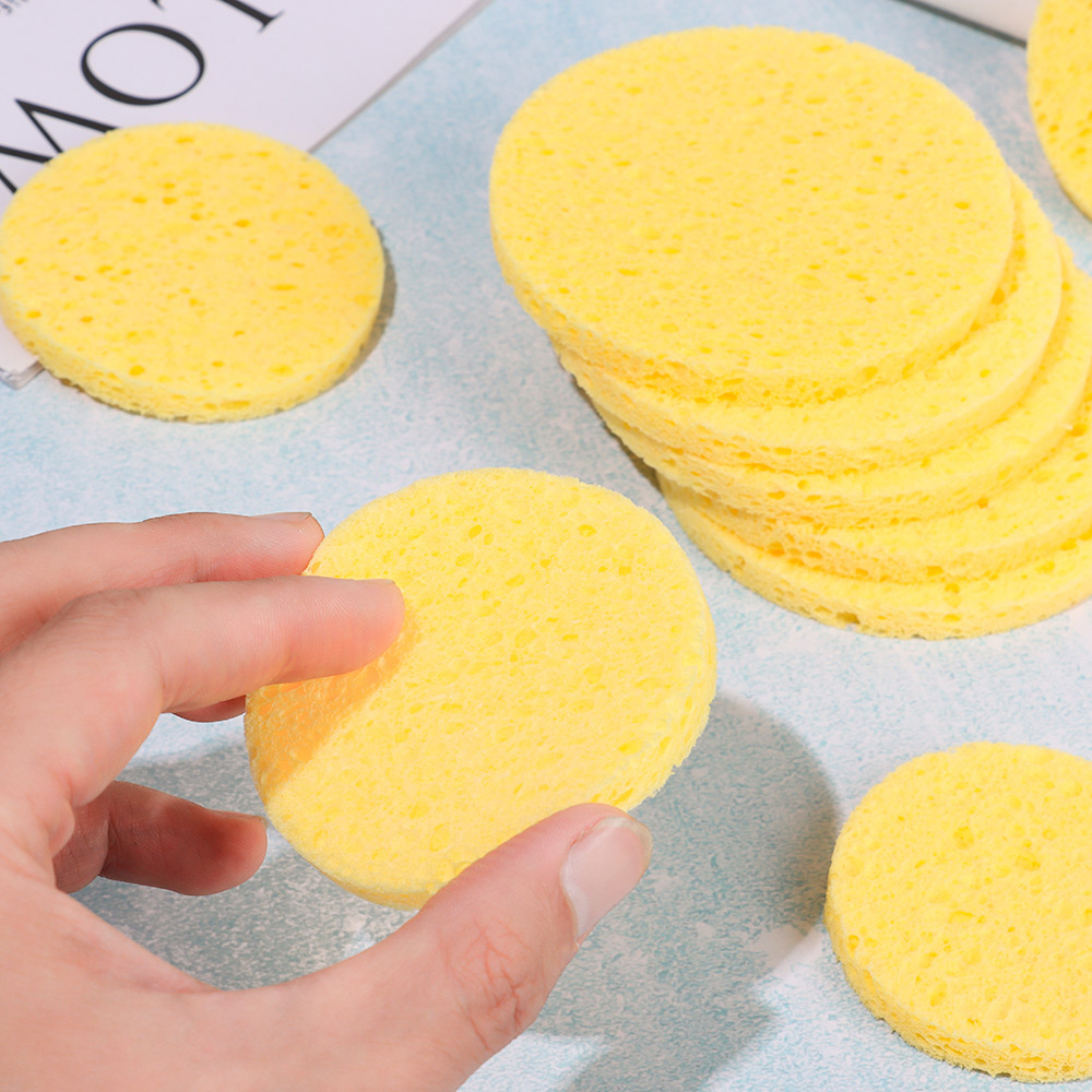 10 stücke 6-9 cm Gelb Gesicht  – Beauty Makeup Tool Bewertung und Preis