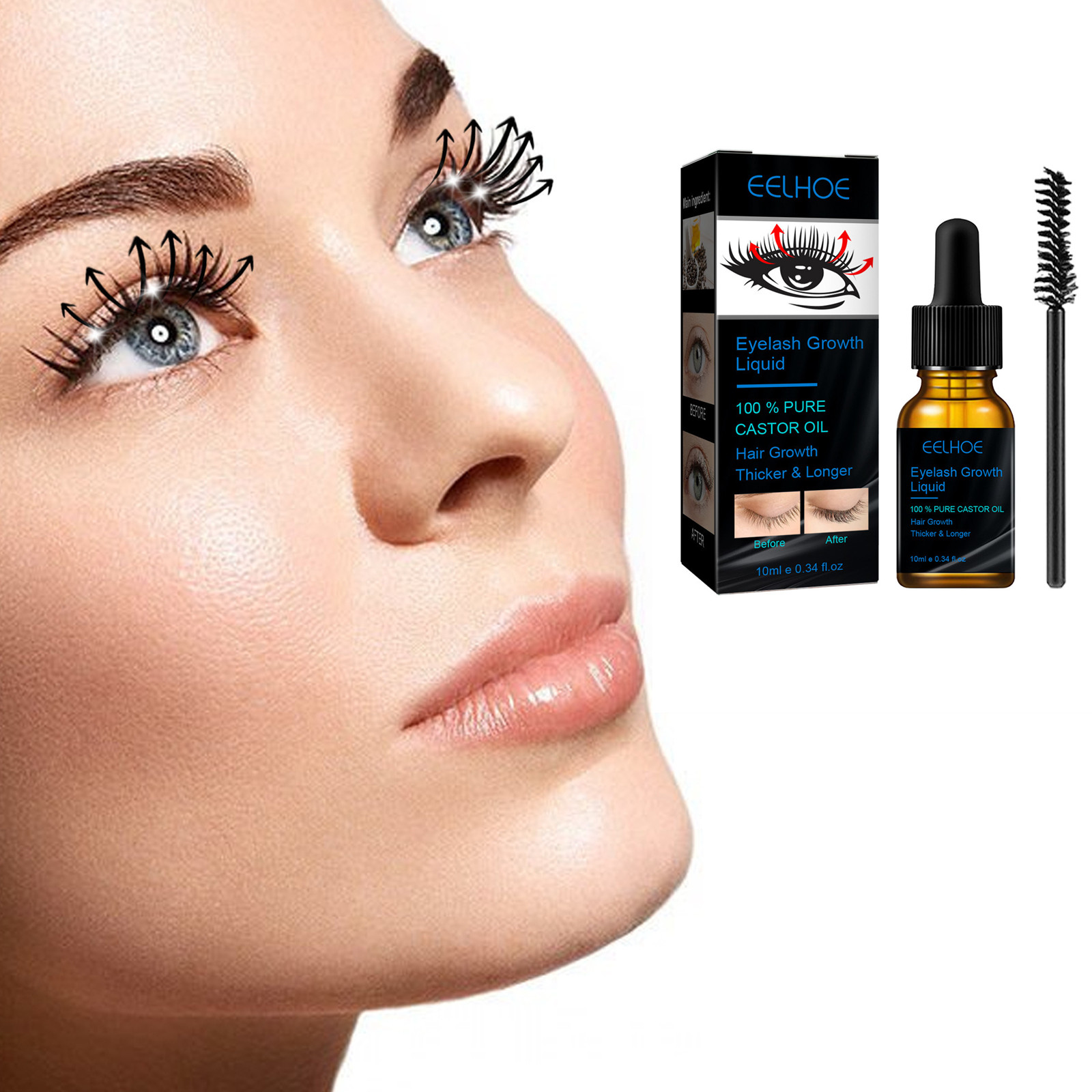 Rizinusöl Wimpernwachstumsseru – Lash Serum Growth Bewertung und Preis