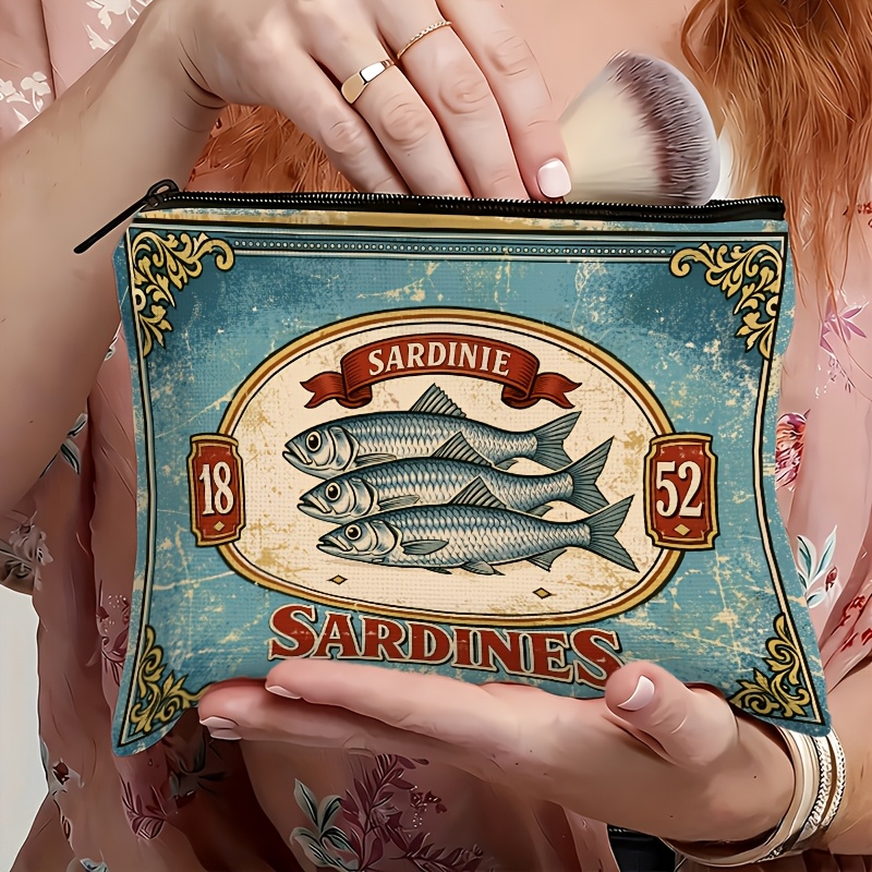 Retro-Sardinen-Print Kosmetikt – Beauty Works Makeup Bewertung und Preis